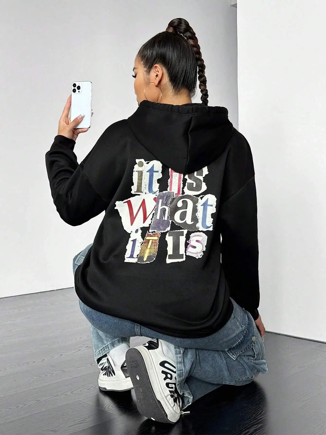Harajuku Damen Oversize Sweatshirts - Vintage Fleece Hoodie, Herbstmode, Weich und Bequem
