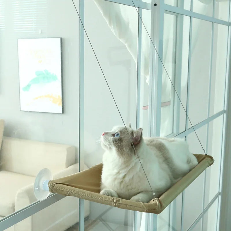 Luftige Katzenhängematte – Hängendes Katzenbett für Ihre geliebte Katze, ideal als Kletterrahmen und sonniger Fensterplatz, tragfähig bis 20 kg, perfektes Zubehör für Haustiere
