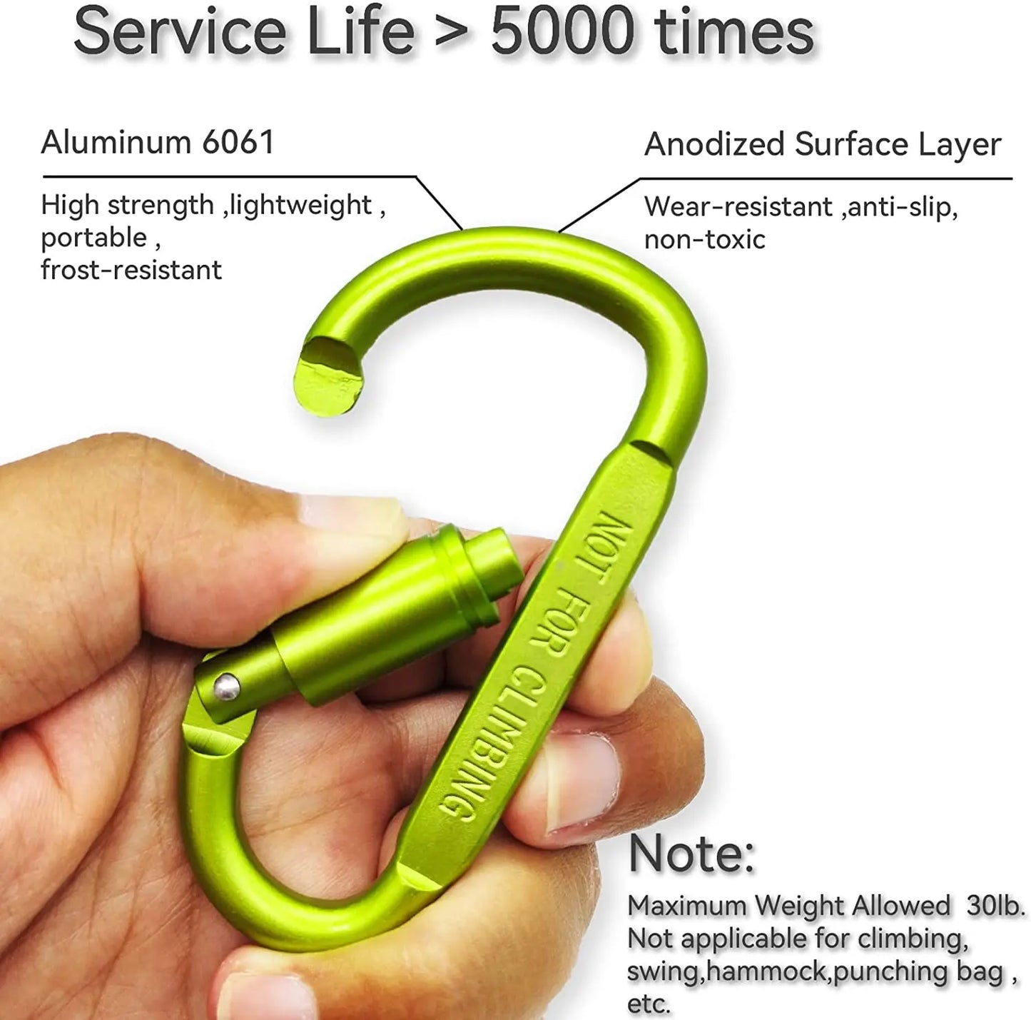 4er Set Karabiner Outdoor