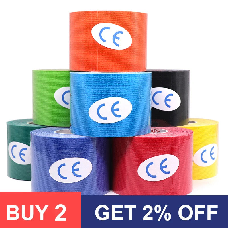 Athletisches Kinesiologie-Tape – Sportliches Elastoplast in 5 Größen, wasserfest und langlebig, perfekt für Schmerzlinderung, Muskelregeneration und Fitness-Training