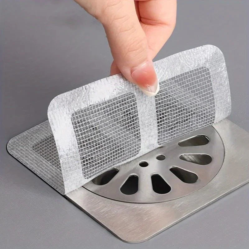 10er Set Hochwertige Einweg-Duschabfluss-Filter – Mesh-Abdeckungen für Abflüsse, Boden-Siebe, Haarsperren für Dusche, Bad und Küche