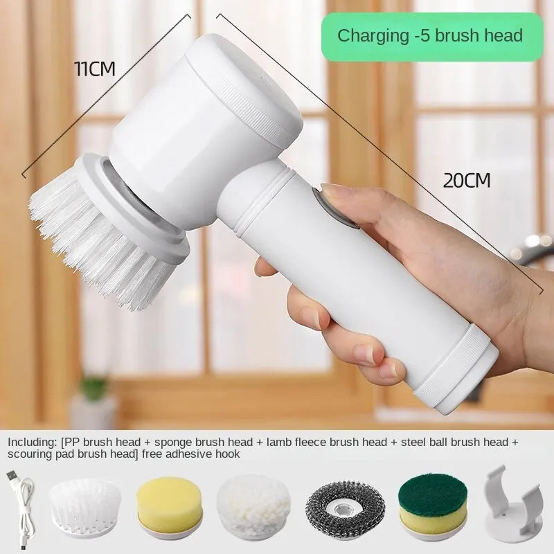 Kabelloser Handheld Power Scrubber – Multifunktionale Elektrische Reinigungsbürste für Küche und Badezimmer, Ideal für Geschirr, Töpfe und Pfannen