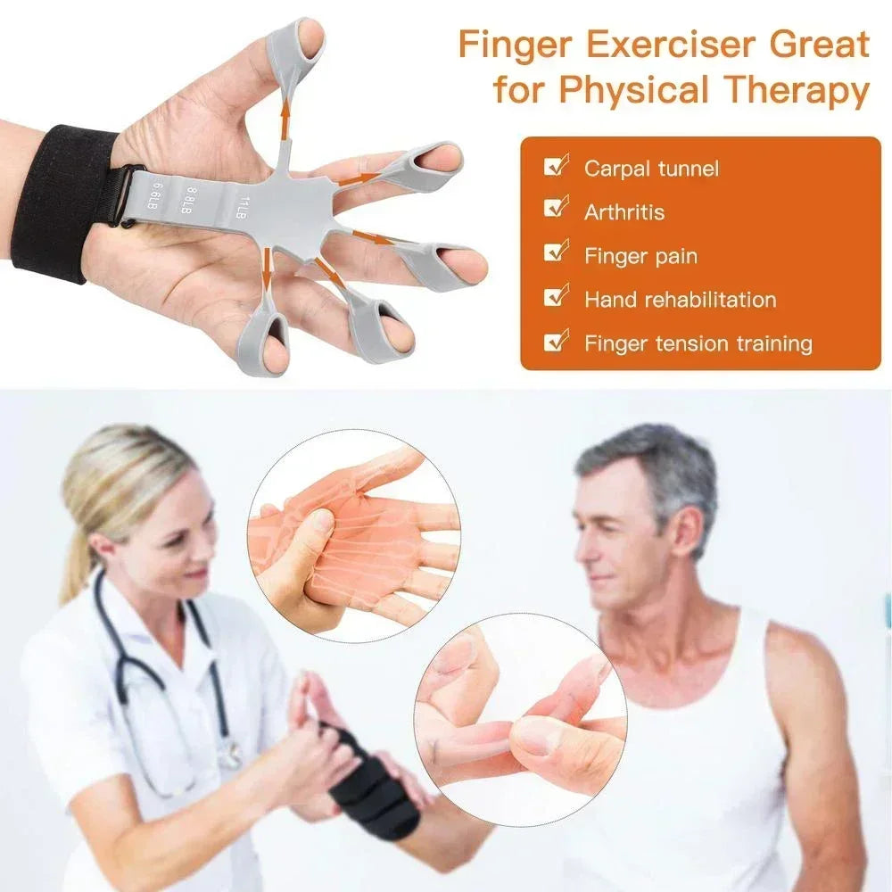 Handtrainer mit 6 Widerstandsstufen – Griffkraft- und Fingertrainer für Fitness, Gitarre und Rehabilitation