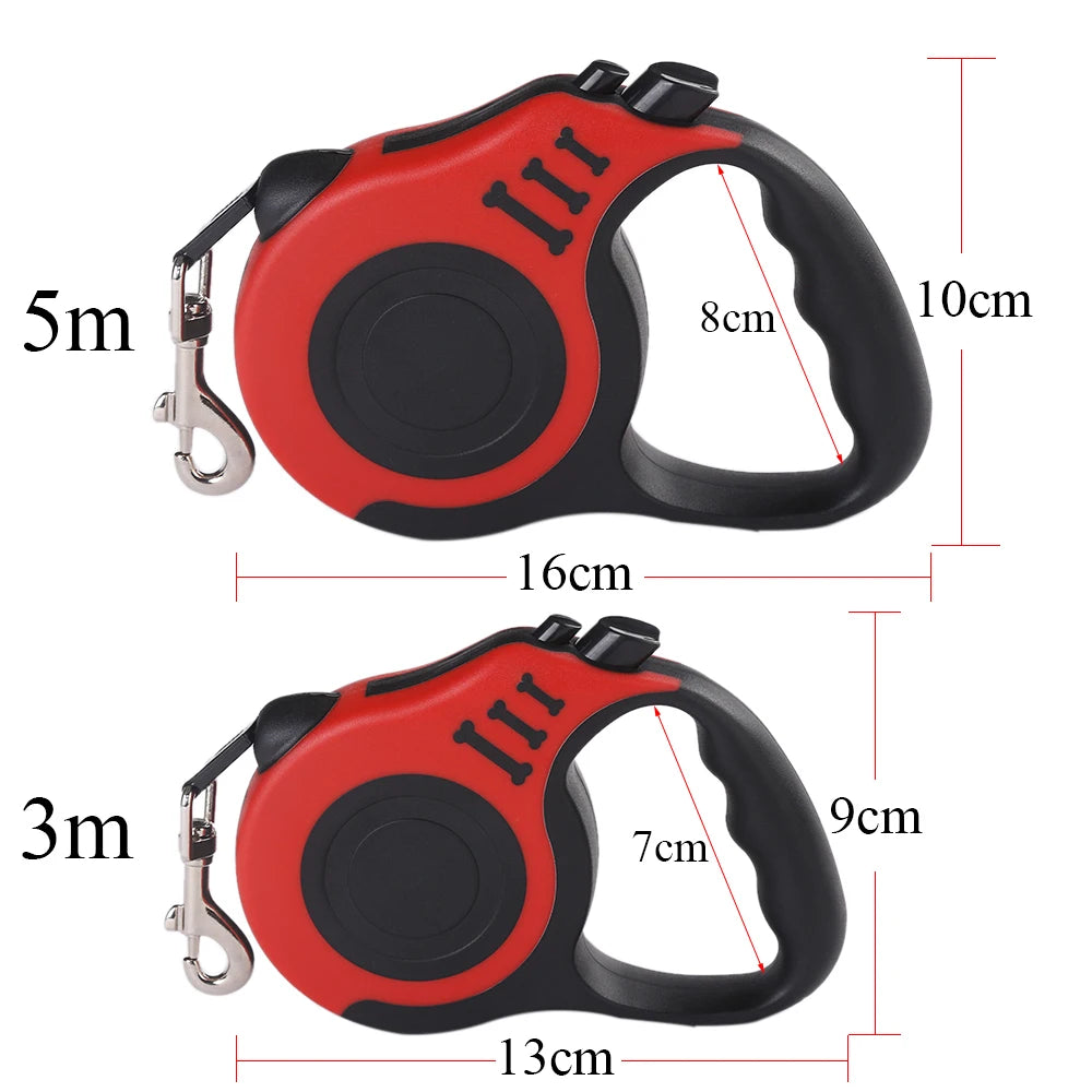3M/5M Automatische Hundeleine für kleine Hunde & Katzen – Robuste Nylon-Ausziehleine für Spaziergänge, Wanderungen & Reisen