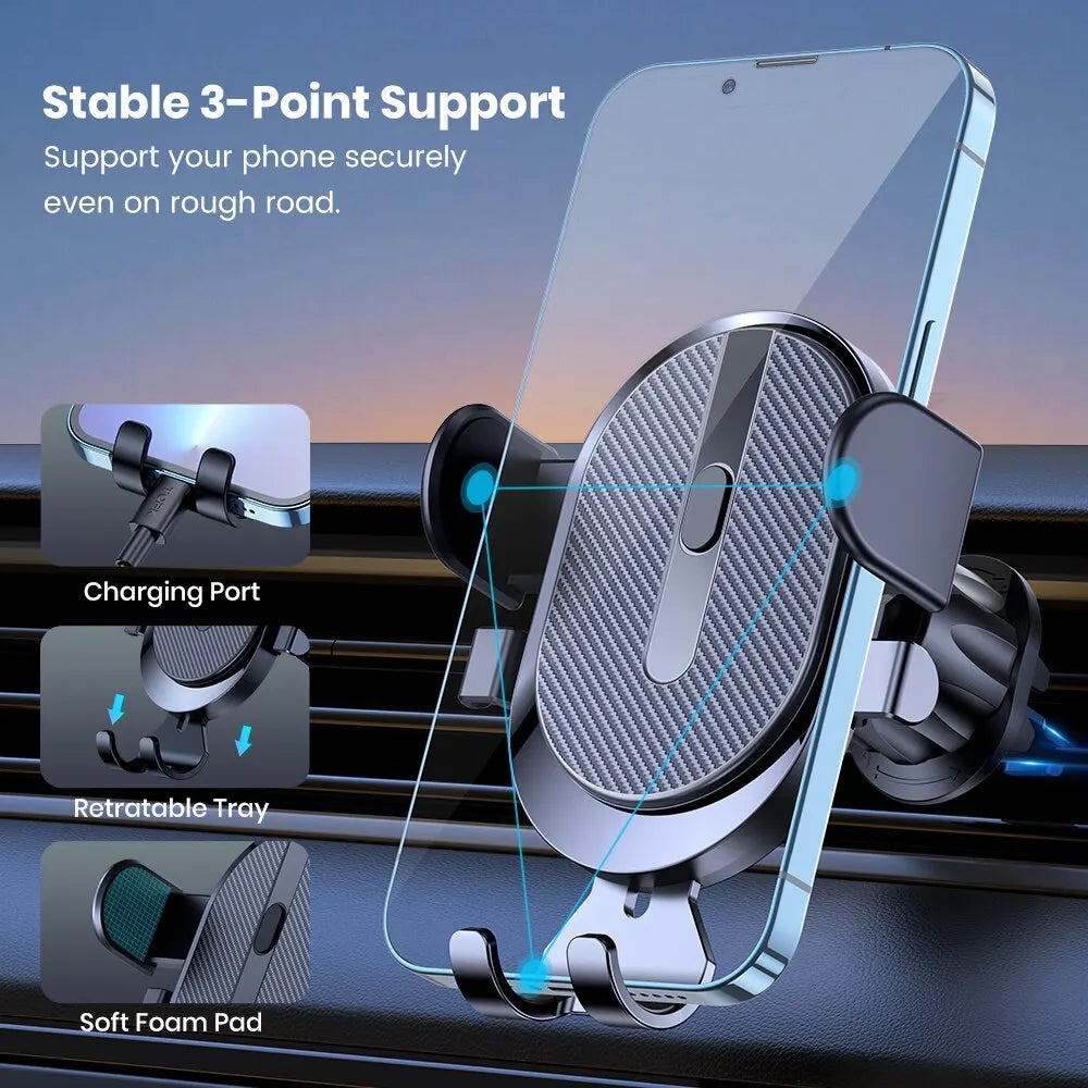 Universelle Auto-Handyhalterung – 2023 mit Stabilem Hakenclip, Perfekt für iPhone & Samsung