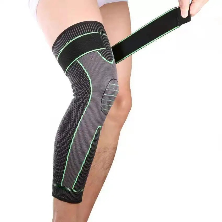 1 Stück Kompressions-Kniebandage – Verlängerte Streifen Sport-Sleeve für Arthritis und Gelenkenschmerzen, Elastischer Knie-Schutz