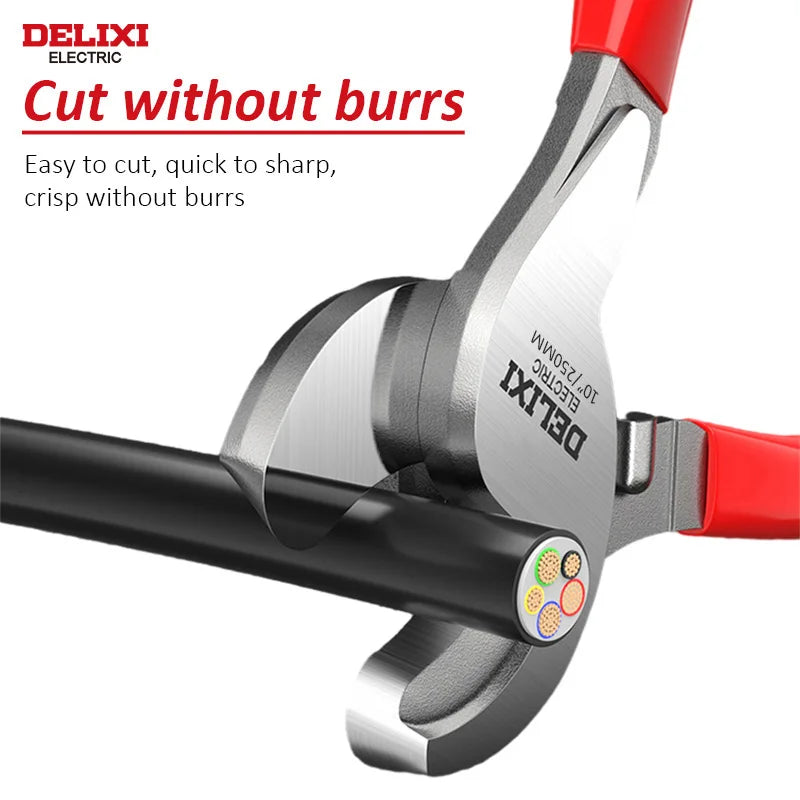 DELIXI ELECTRIC Cable Scissors Wire Stripper Cable Scissors, Awg Wire Cutters, Precision Copper Tube Scissors For Electricians