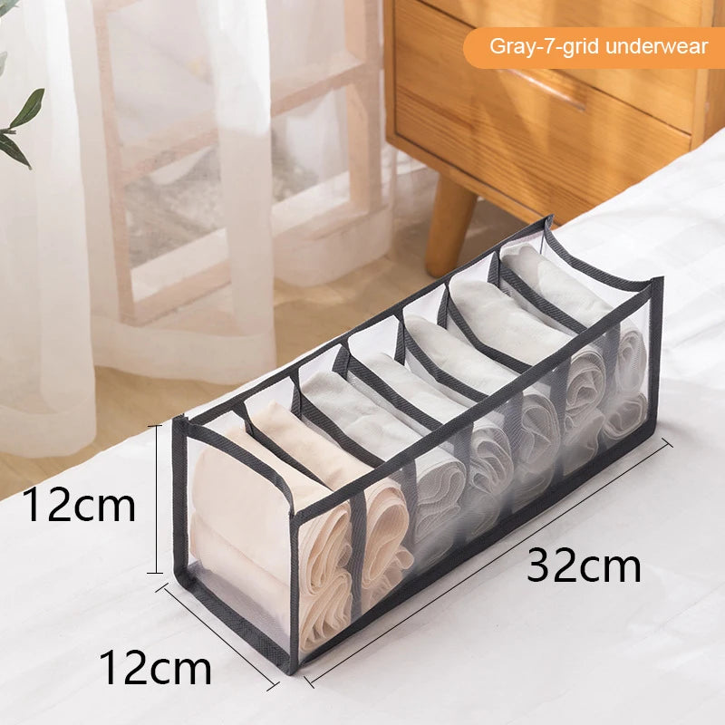 1pc Platzsparender Organizer für Unterwäsche, Socken und BHs - Faltbare Aufbewahrungsbox für den Kleiderschrank