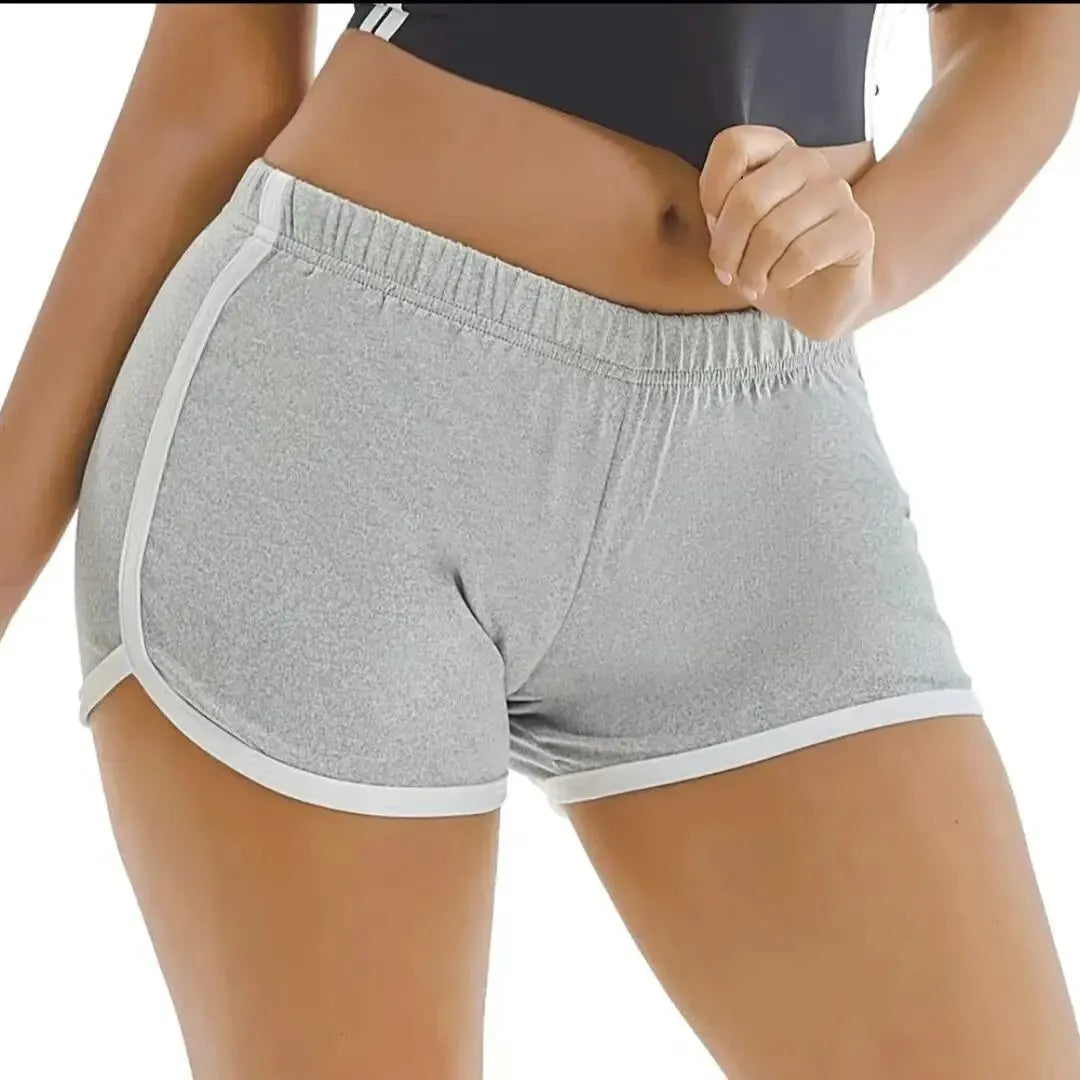 Damen Sport-Shorts – Lässige, lockere, gerade geschnittene High-Waist-Yoga-Hotpants, dünnes, atmungsaktives Material mit Anti-Rutsch-Funktion für maximalen Komfort bei Training und Freizeit
