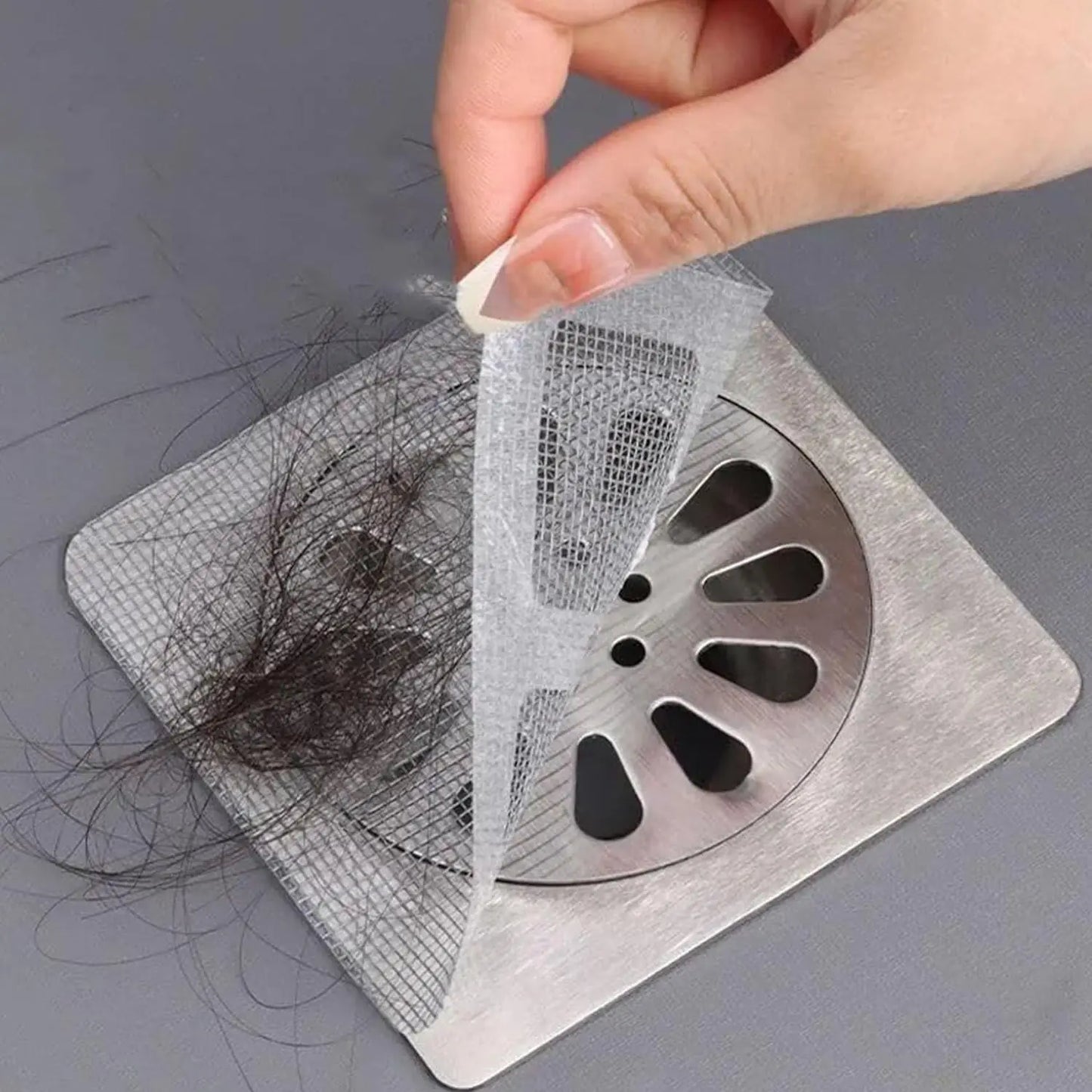 Abflussfilter mit Anti-Blockier-Mesh – Einweg-Haarfänger für Dusche, Küche und Badezimmer – Effektiver Filter und Stopper für Bodenabläufe und Spülen zur Vermeidung von Verstopfungen
