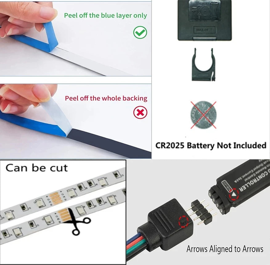 LED Strip 5V „Ice Tape“ – 5050 RGB, WiFi/Bluetooth, 5–10 m