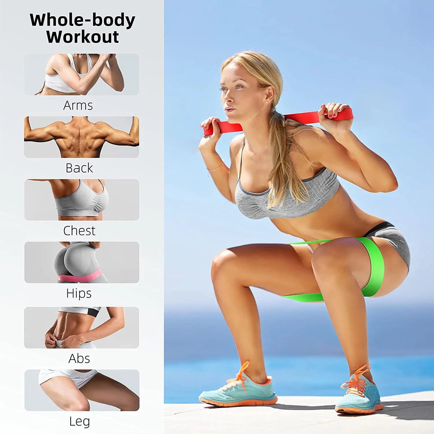 Yoga und Gym Resistance Bands – Unisex Fitness Gummibänder für Krafttraining und Pilates, tragbare Trainingshilfe für Zuhause