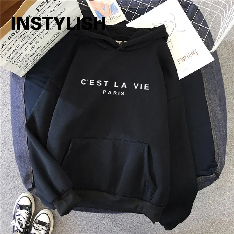 Frühlingshaftes Damen Hoodie – Lässiger Druck, Lose Passform, Langarm, Mit Kapuze, Harajuku-Design, Bequemer Pullover, Streetwear