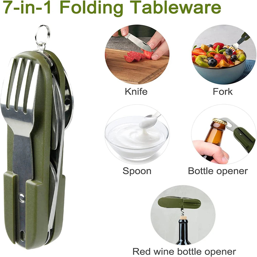 7-in-1 Multifunktionale Outdoor-Tischgeschirr