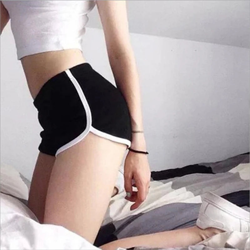 Neue Damen Sport Shorts für Sommer 2024 – Bunte Candy-Farben, Elastischer Bund, Anti-Rutsch Design für Strand und Freizeit