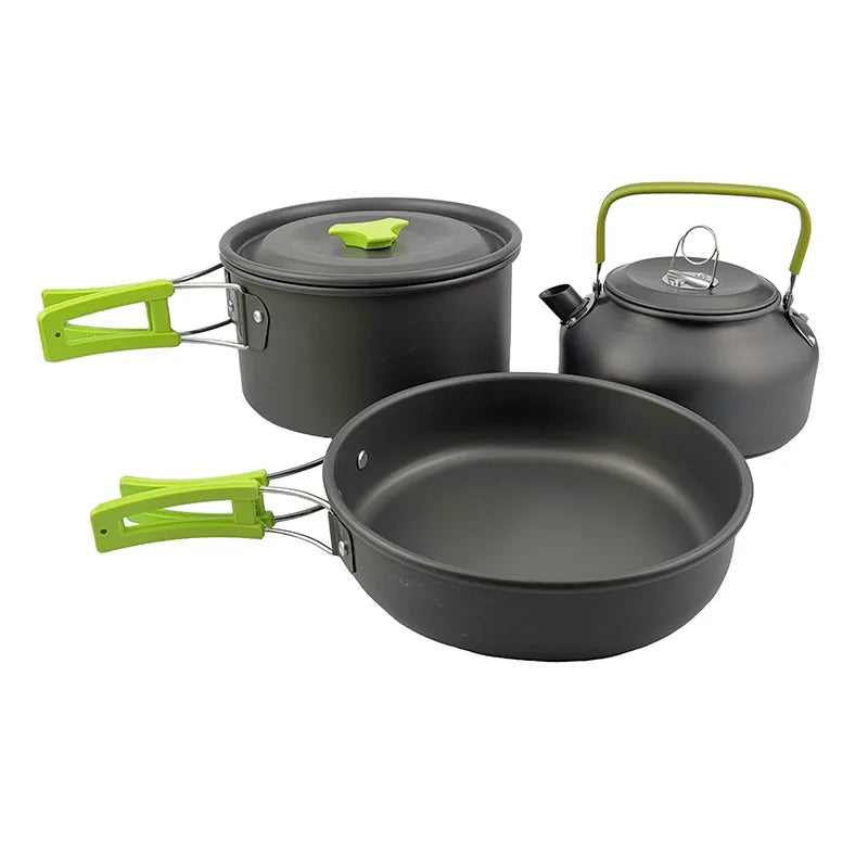 Camping Kochgeschirr Set aus Aluminium