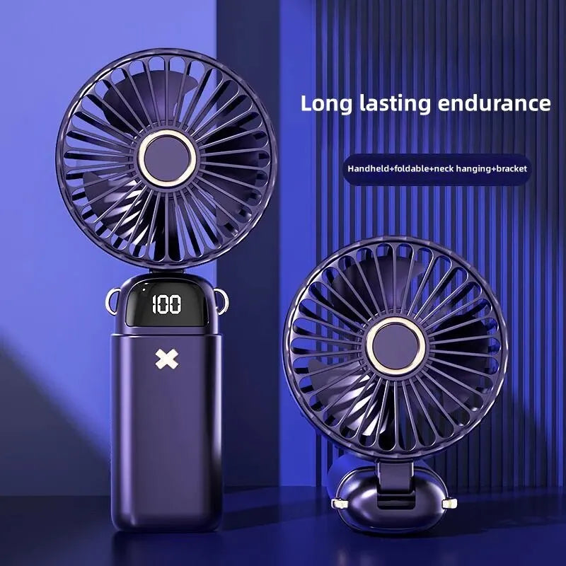 Mini-Handventilator für unterwegs – Tragbarer, Geräuscharmer Tischventilator für Büro, Studentenzimmer und Outdoor-Nutzung, Wiederaufladbarer und Kompakter Handheld-Fan