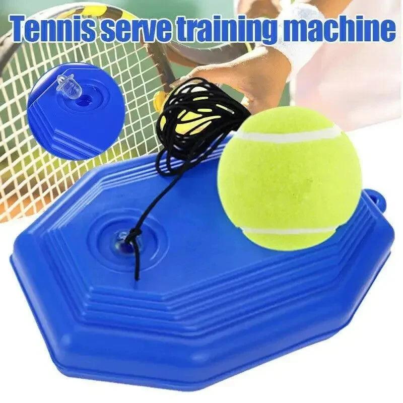 Tennis-Übungsgurt mit Rückpralleffekt - Tragbares Trainingsgerät für Anfänger, Inkl. Zubehör und Badminton-Seil, Für das Selbsttraining, Effektiver Tennis Solo-Trainer