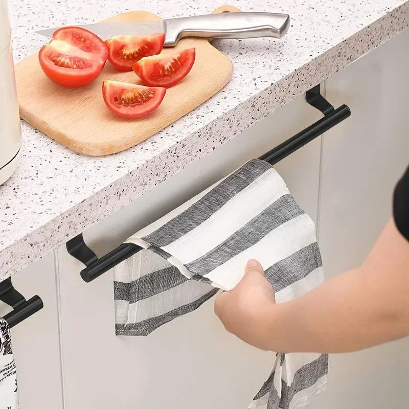 Über-Schrank-Handtuchhalter aus Stahl – Robust und vielseitig, ideal für die Über-Tür-Nutzung in Bad und Küche, platzsparender Organizer ohne Bohren, für Handtücher und Geschirrtücher