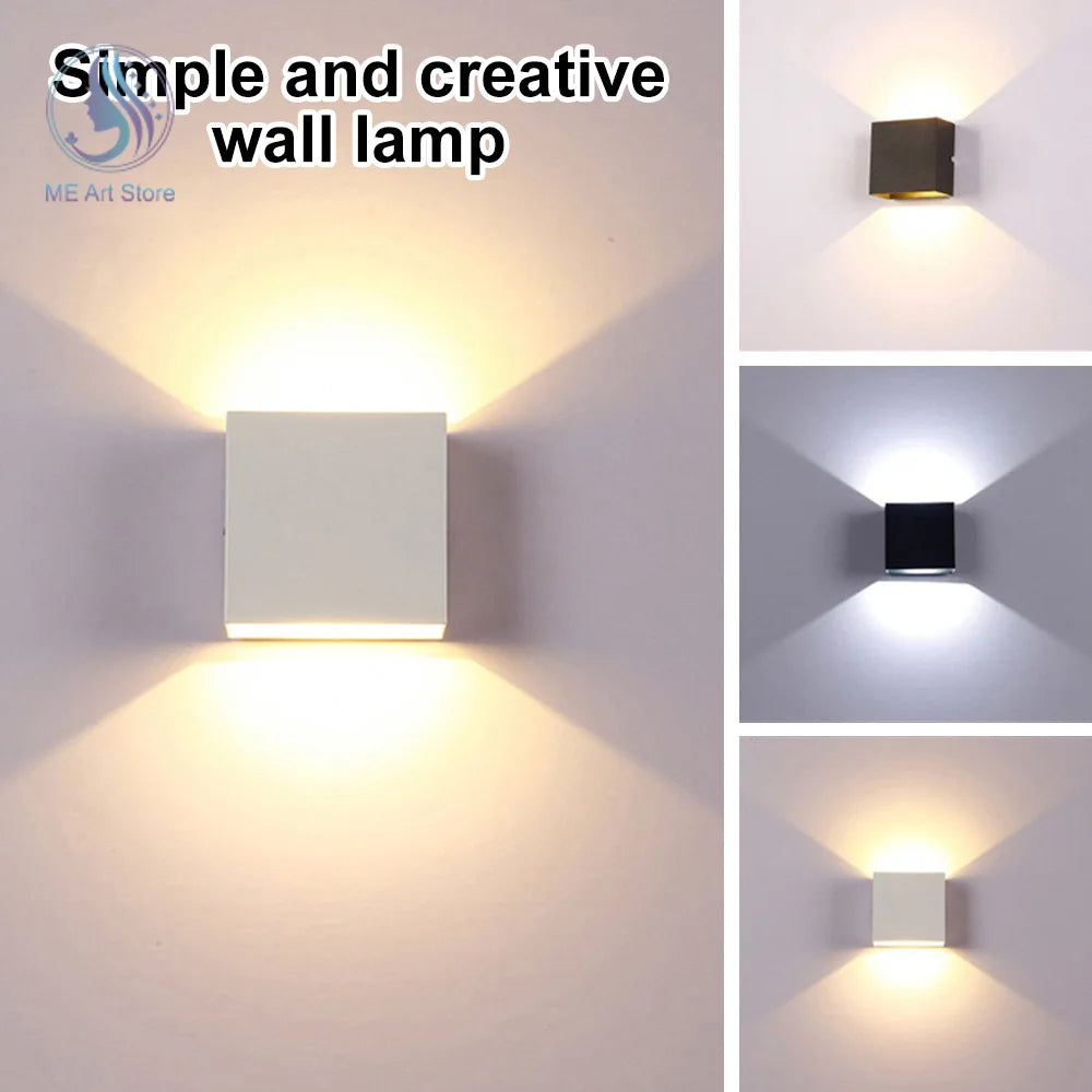 Elegante 6W/12W LED Wandleuchte aus Aluminium für den Innenbereich – Warmweiß/Kaltweiß Licht – Ideal für Flur, Schlafzimmer, Balkon – Dekorative Lampe für Nachttisch, Wohnzimmer und mehr