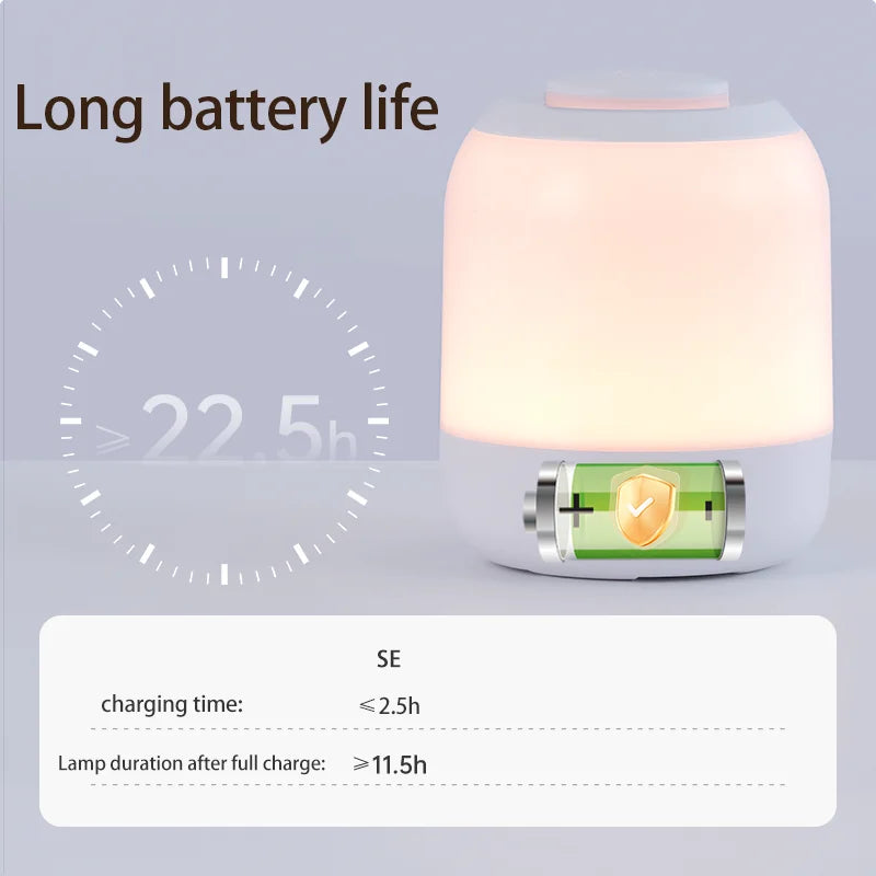 LED-Nachtlicht Touch Lampe – Tischlampe mit Berührungssensor, Nachttischlampe für das Schlafzimmer, tragbare USB-LED-Lampe, ideal als Schreibtischleuchte oder Geschenk für Kinder