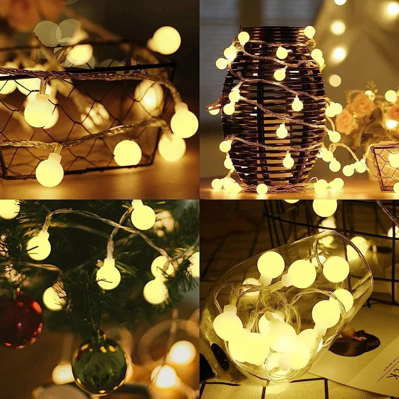 10 m LED-Globus-Lichterkette – USB/Batterie, Mini Fairy Lights, Für Innen- & Außenbereich wie Garten, Zelt & Party
