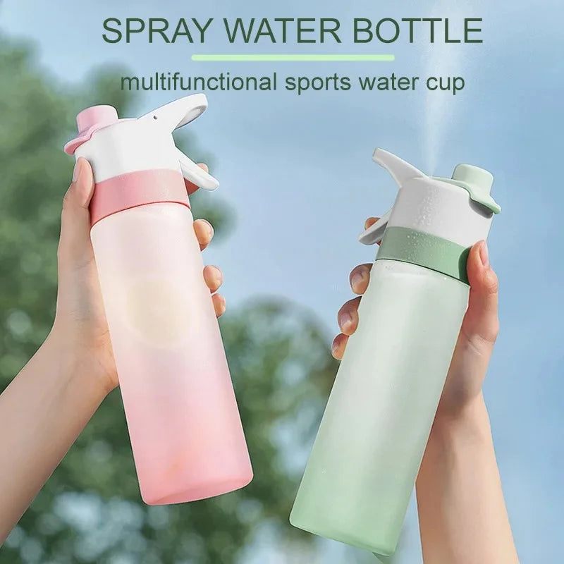 650ml Sprüh-Wasserflasche - Tragbare Outdoor-Sportflasche für Gym, Fitness, Trinken, Wandern und Radfahren, Trinkflasche mit Sprühfunktion