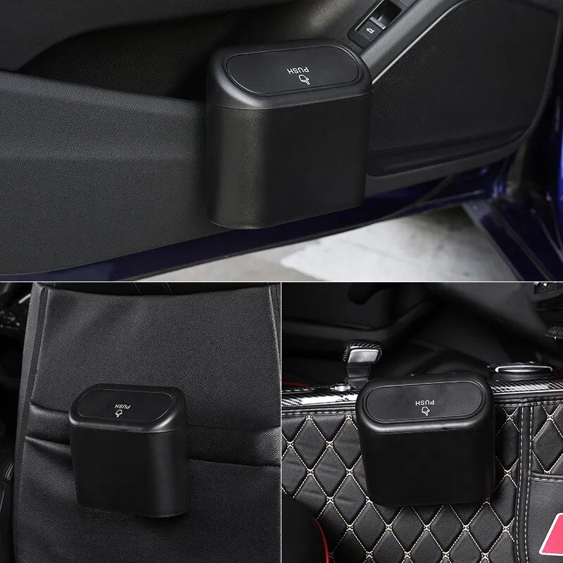 Kompakter Auto-Mülleimer – Tragbare Mini-Garbage-Box mit Deckel für Fahrzeuge, Faltbare Müllaufbewahrung, Multifunktionale Organisation für Autos, Praktische Abfallbox