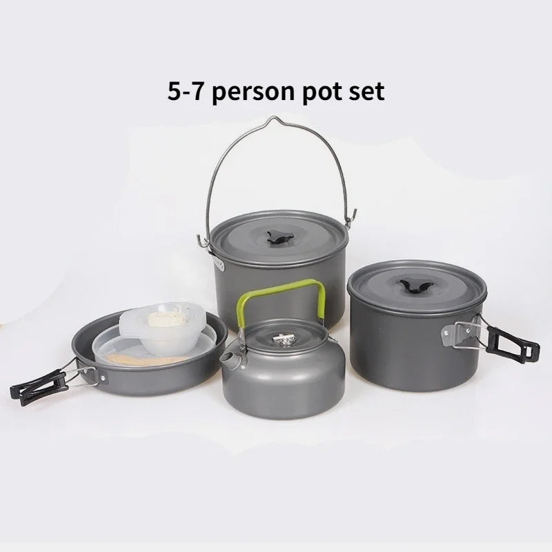 Camping-Kochgeschirr-Set für 1-7 Personen