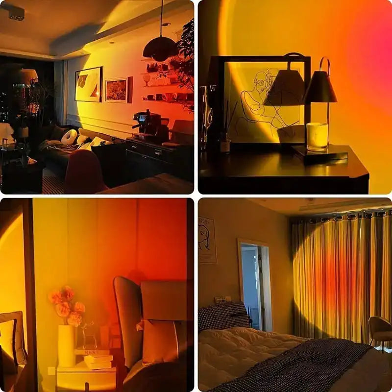 USB Sonnenuntergangs-Lampe – LED Ambiente-Licht für stimmungsvolle Raumdekoration, Sunset Lamp
