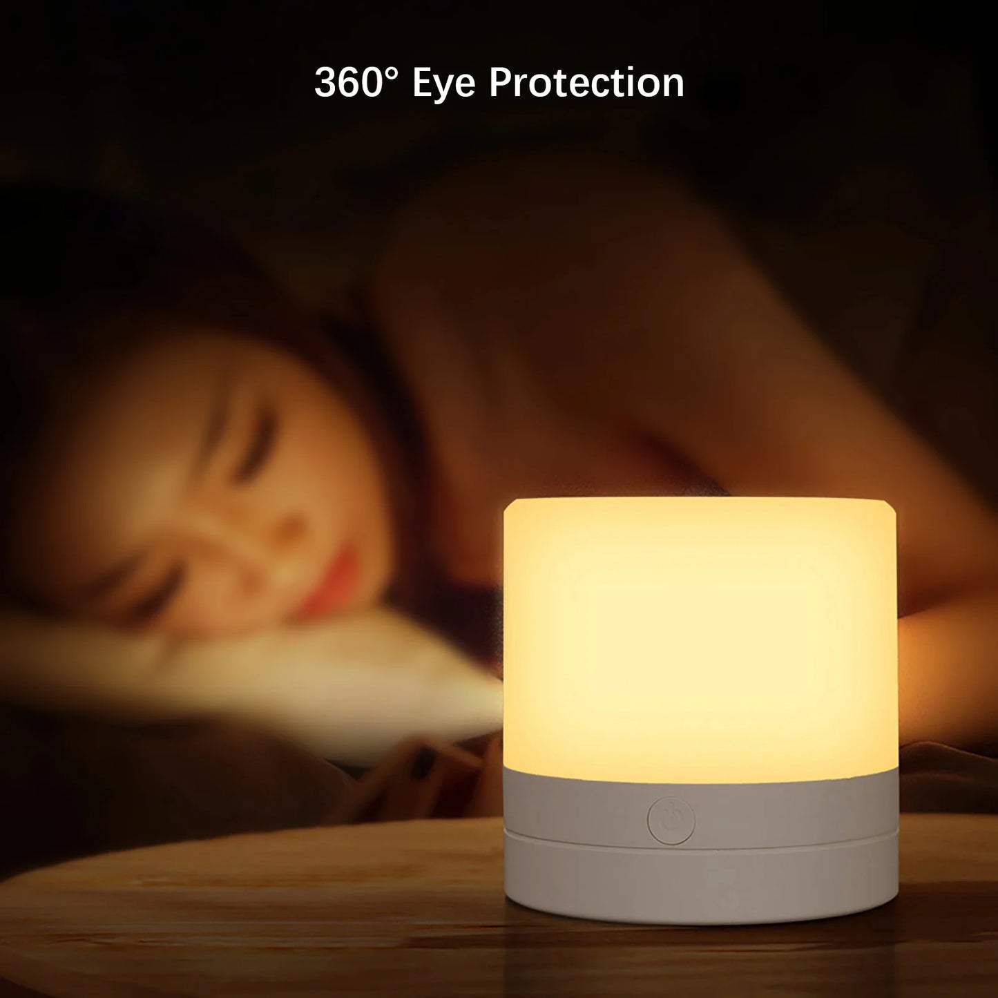 Tischlampe – Touch-Dimmbares Nachtlicht, tragbares USB-wiederaufladbares, farbwechselndes LED-Licht für Nachttisch, Schlafzimmer und Wohnzimmer