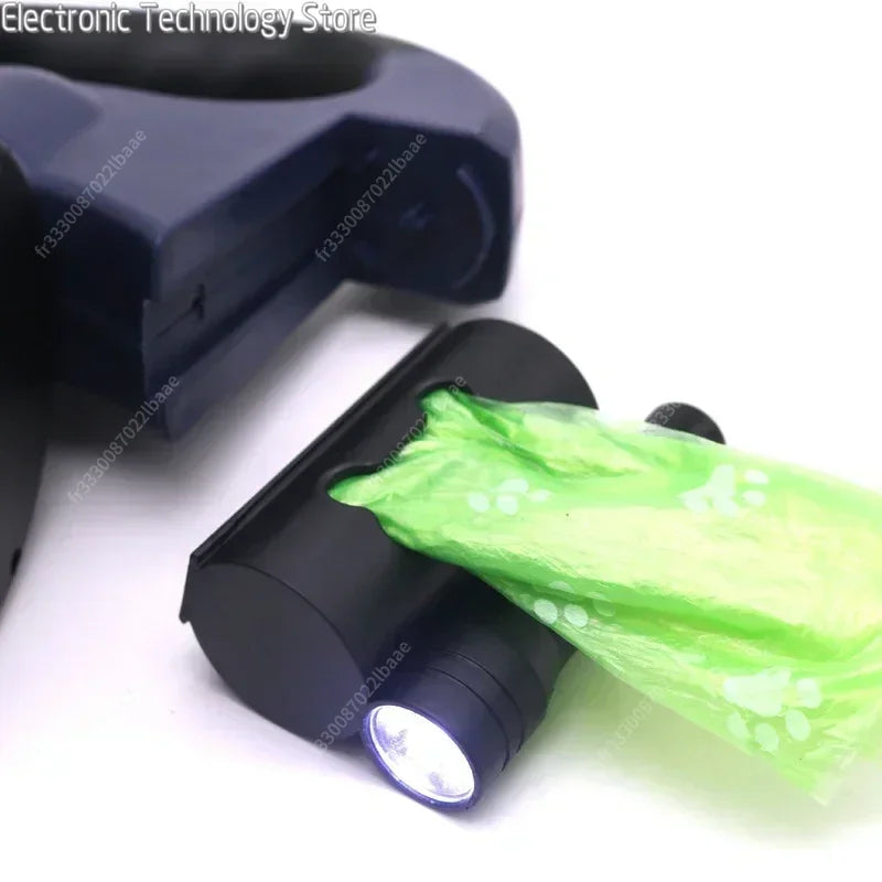 Doppelte Hundeleine mit Licht – Retractable, drehbare Leine für 2 Hunde, tragbar und ideal für sichere Spaziergänge mit LED-Licht