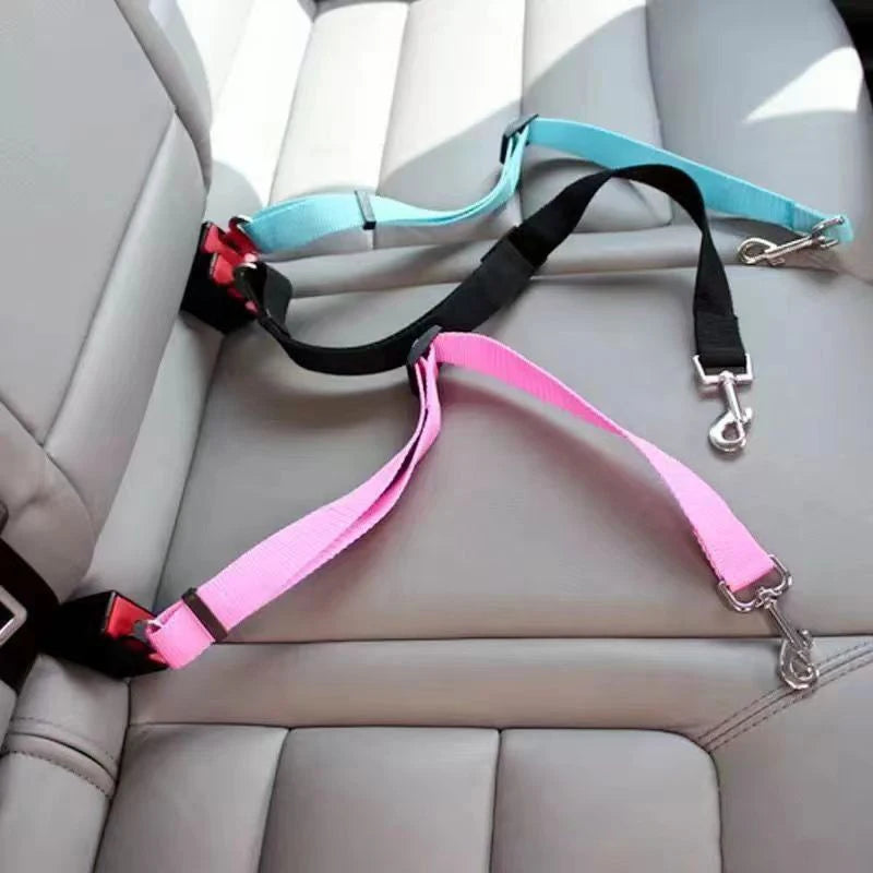 Hundesicherheitsgurt für Auto – Verstellbare Autoleine mit Halsband für Hunde, Reise-Sicherheitsgurt für Haustiere