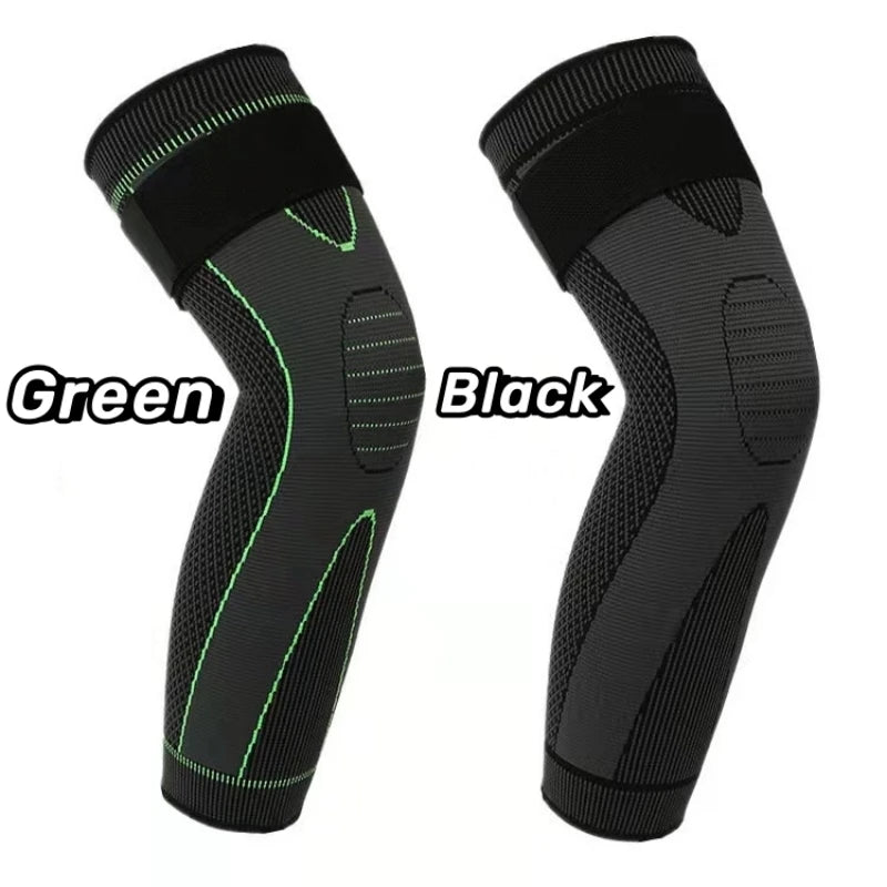 1 Stück Kompressions-Kniebandage – Verlängerte Streifen Sport-Sleeve für Arthritis und Gelenkenschmerzen, Elastischer Knie-Schutz