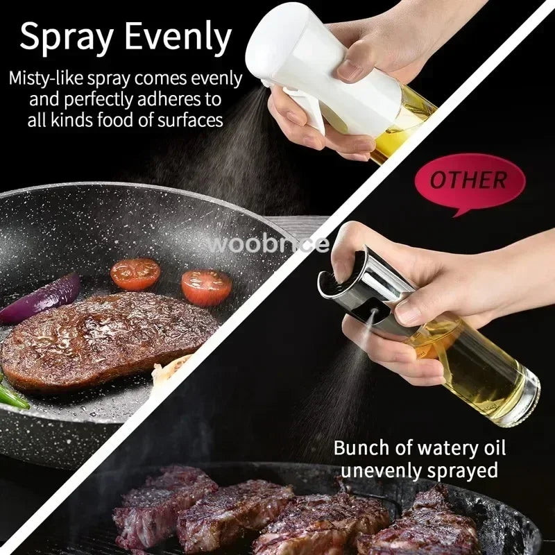 200/300ml Premium Ölsprühflasche – BBQ-Kochspray, Olivenöl-Sprüher, Küchenback-Spray, Leere Flasche für Essig und Öl, Vielseitiger Dispenser
