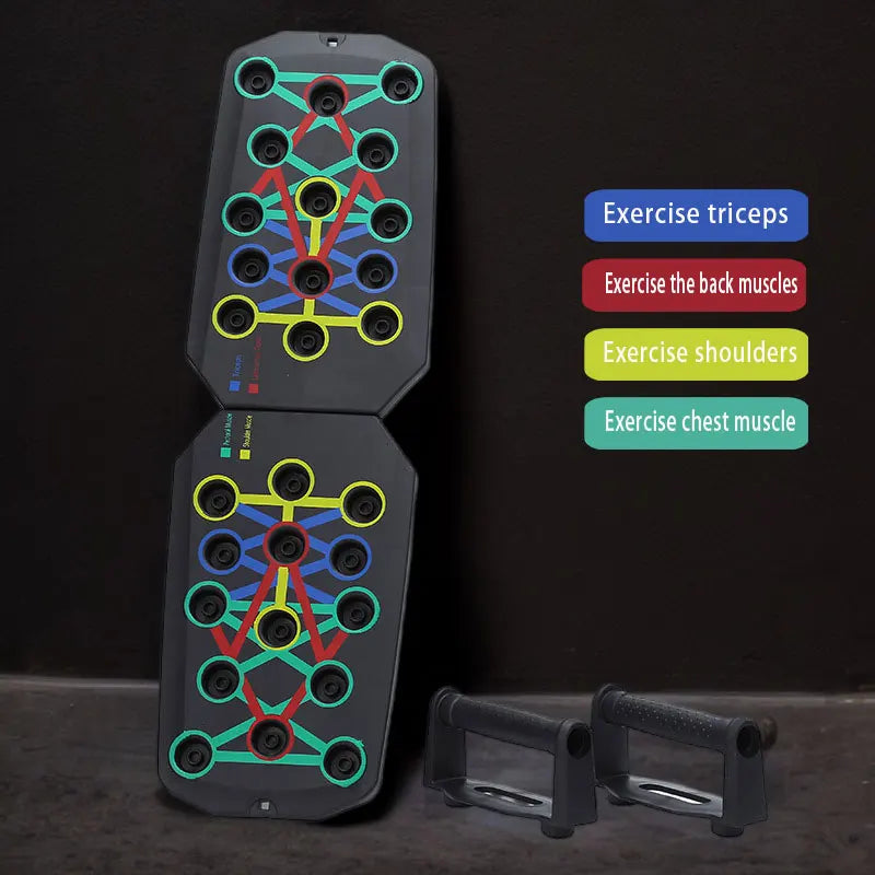 Multifunktionales Push-Up-Board für zu Hause – Robuste Liegestütz-Platte als perfekter Helfer für effektives Muskeltraining