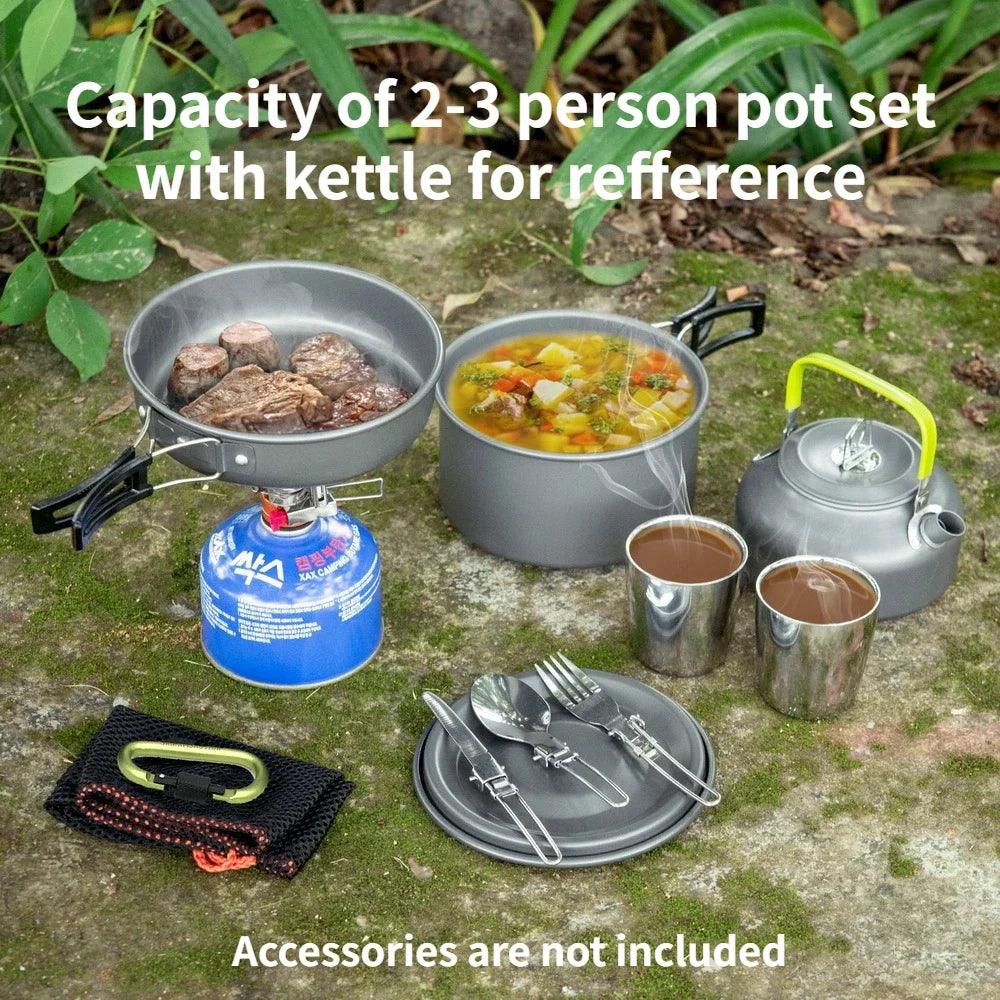 Camping-Kochgeschirr-Set für 1-7 Personen