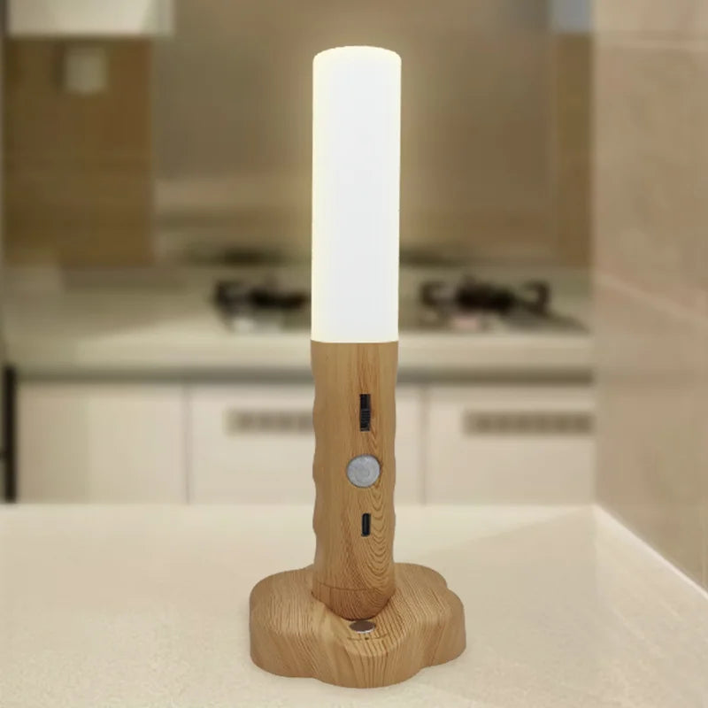 Fackel LED Nachtlicht - Drahtlose Typ-C USB Wand-Lampe für Küchenschränke, Schrank Licht und Nachttisch Beleuchtung, LED Fackel