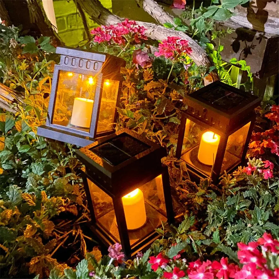 Solarbetriebene Gartenlaterne mit energieeffizienten LEDs – Ideal für dekorative Außenbeleuchtung in Ihrem Rasen, Patio oder auf der Terrasse