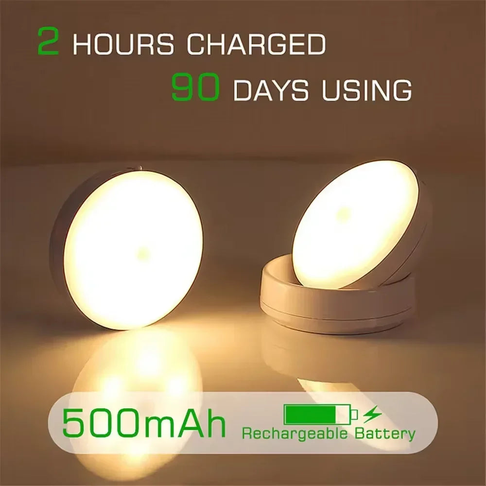 Xiaomi Nachtlampe mit Bewegungssensor – Wiederaufladbares kabelloses LED-Licht mit 360° drehbarer Magnetbefestigung für Küche, Schlafzimmer oder Nachttisch