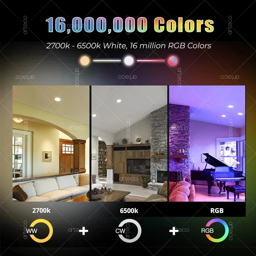 Tuya Smart LED-Lampe – E27/E14/GU10, WiFi & Zigbee, Dimmbar, 2700–6500K RGB, Kompatibel mit Alexa & Google Home