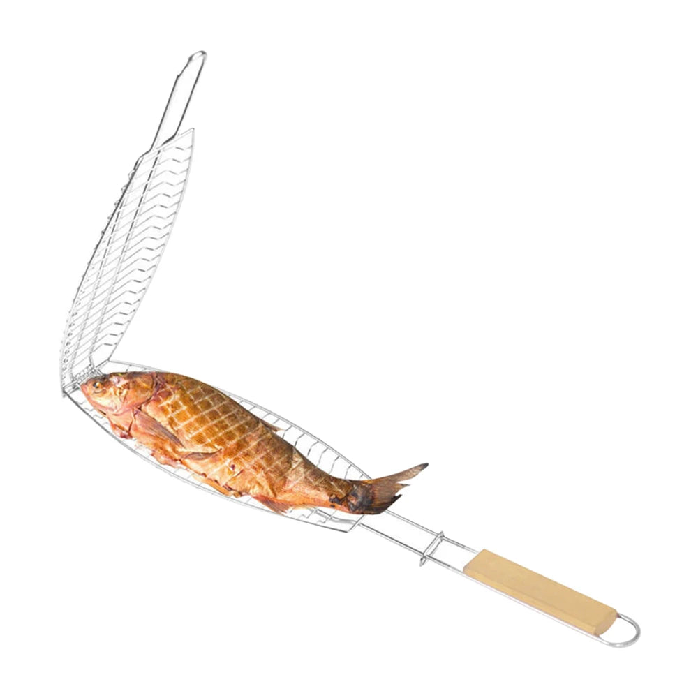 Fischgrillkorb Gemüsegrillkorb mit faltbarem Griff