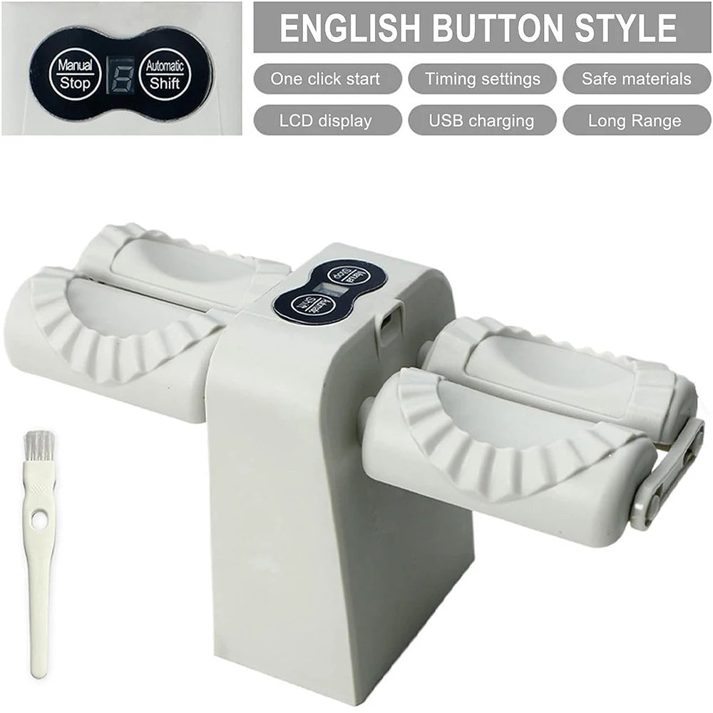 Elektrische Dumpling Maker Maschine mit Doppelkopf: Automatische Dumpling-Formungsanlage mit Pressform für Dumpling-Haut und manuellem Zubehör