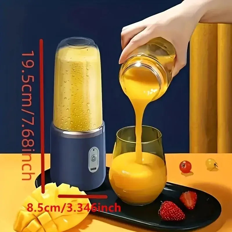 2-in-1 USB-Fruchtmixer und Doppeltassen-Entsafter – Tragbarer Elektrischer Mixer für Obst, Milchshakes und Säfte
