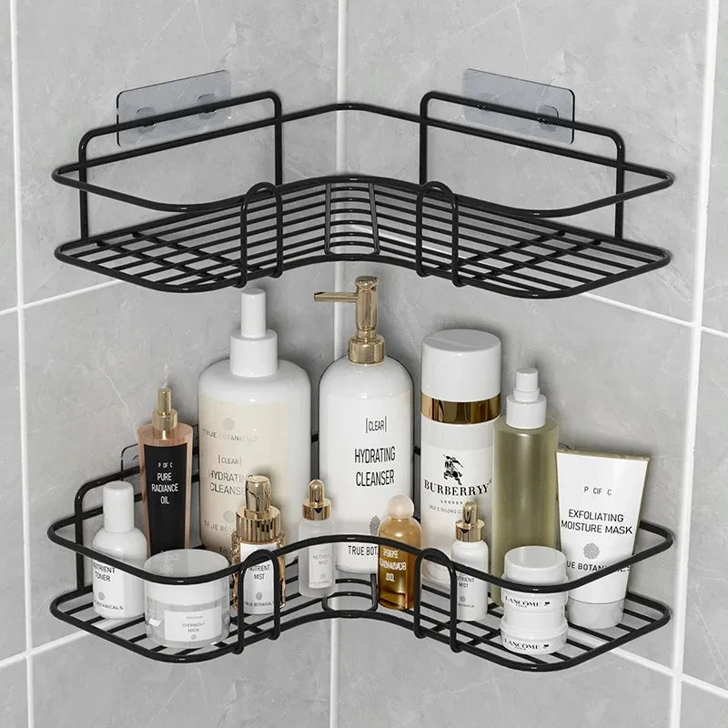 Eckregal für das Badezimmer - Platzsparendes Wandregal ohne Bohren, Multifunktionales Duschregal für Shampoo, Seife und Bad-Accessoires, Ideal für eine gut organisierte und saubere Dusche