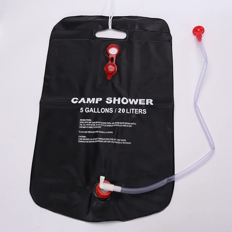Kompakte 20L Solar-Dusch-Tasche – Faltbare Outdoor-Wassertasche für Camping, Sonnenheizung für warmes Wasser, Ideal für Duschen und Poolnutzung