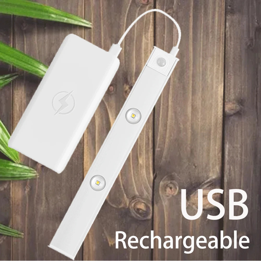 LED Motion Sensor Wireless Ultra Thin Night Light USB LED Wine cooler Light For Kitchen Cabinet Bedroom Wardrobe Indoor Lighting