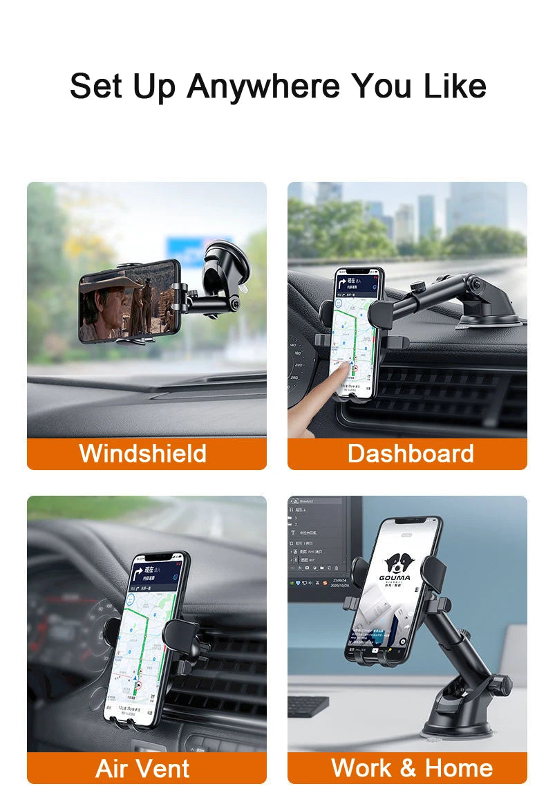 Neuer Universeller Auto-Handyhalter mit 360° Saugnapf für Windschutzscheibe – Ideal für Smartphones von 4,0 bis 7 Zoll