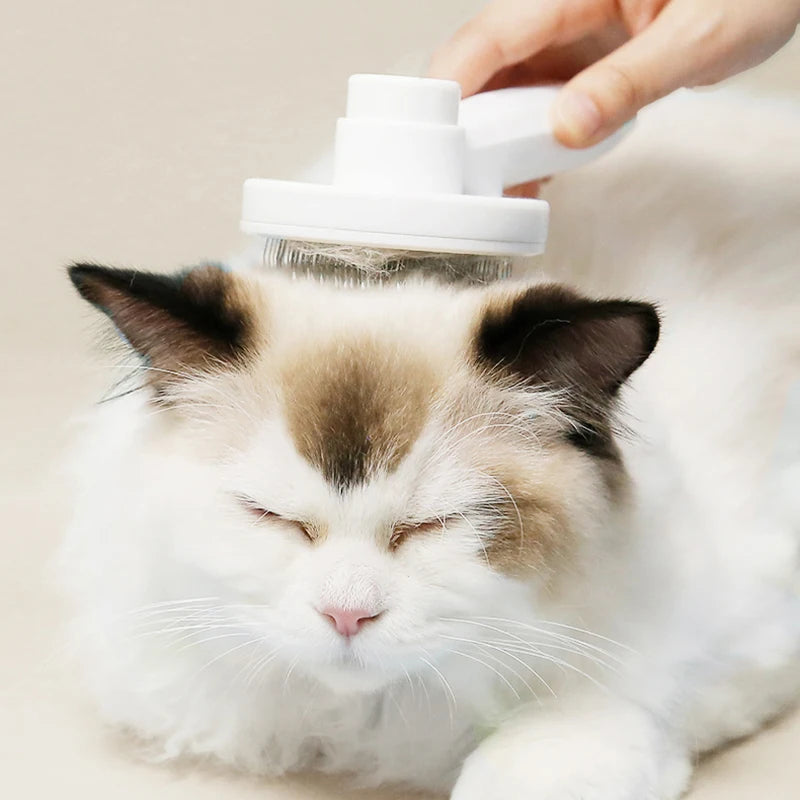 Magischer Katzen- und Hundekamm zur Haarentfernung – Ein-Klick-Reinigungskamm für Haustiere, universell einsetzbar, Floating-Haarentfernungskamm für Katzen und Hunde, Pflege- und Reinigungszubehör