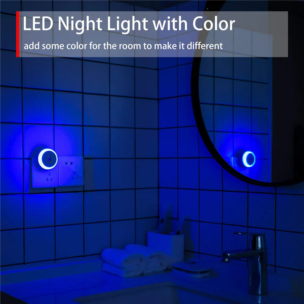 LED Nachtlicht mit Stecker – Dämmerungs- bis Morgendämmerungs-Sensor, Automatisch dimmend, Ideal für Badezimmer, Flur, Küche & Schlafzimmer